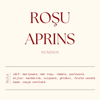 Roșu aprins - lumânare parfumatǎ