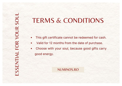 Card cadou Numinos